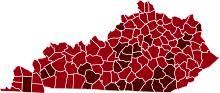 COVID-19 Prevalence in Kentucky by county.svg