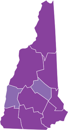COVID-19 rolling 14day Prevalence in New Hampshire by county.svg