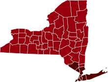 COVID-19 Prevalence in New York by county.svg