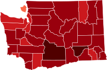 COVID-19 Prevalence in Washington by county.svg