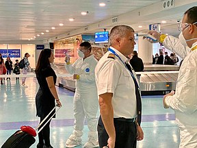 Pilots and aircraft personnel are screened for COVID-19 at Luis Muñoz Marín International Airport