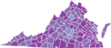 COVID-19 rolling 14day Prevalence in Virginia by county.svg