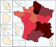 COVID-19 Outbreak Cases in France 13 Regions.svg