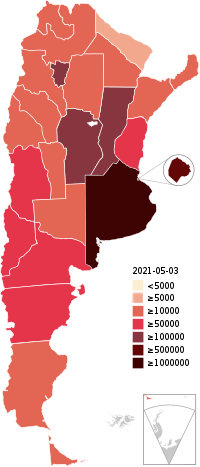 COVID-19 Pandemic Cases in Argentina by number by province.svg