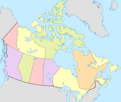 Canada, administrative divisions - colored.svg