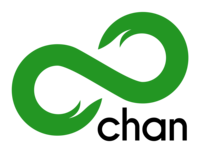 A green infinity symbol left of the word chan.