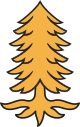 White pine (Flag of Montreal).svg