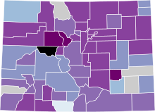 COVID-19 rolling 14day Prevalence in Colorado by county.svg