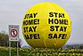 The Naas Ball transformed with a message to Stay Home Stay Safe