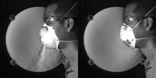 File:Comparison of face mask efficacy with and without exhalation valve (visualization).webm