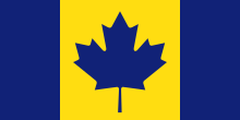 Flag of Canada (Michigan Wolverines; Swedish-Canadians and Bosnian-Canadians).svg