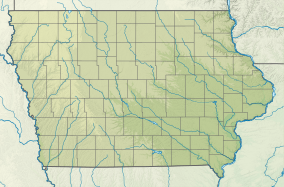 Map showing the location of Effigy Mounds National Monument