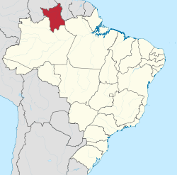 Location of State of Roraima in Brazil