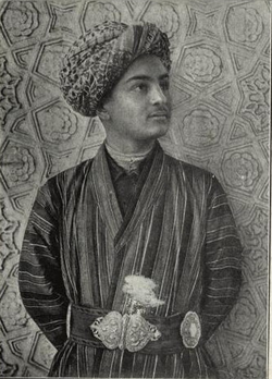 A Uzbek civilian in traditional 1911 clothings.