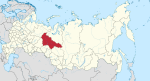 Map showing Yugra in Russia