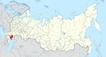 Map showing Kalmykia in Russia