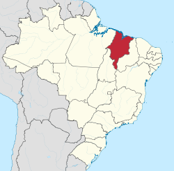 Location of State of Maranhão in Brazil