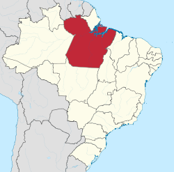 Location of State of Pará in Brazil