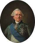 Portrait of French Chief Minister Vergennes serving King Louis XVI.