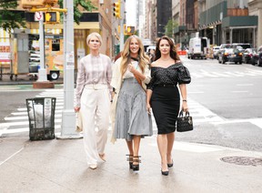 Cynthia Nixon, Sarah Jessica Parker and Kristin Davis return to the world of Sex and the City in And Just Like That ...