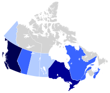 Chinese Canadian population by province.svg