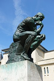 The Thinker bronze statue from 1902 from the Musée Rodin, Paris