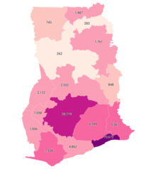 Cumulative cases of COVID-19 in Ghana by region.png
