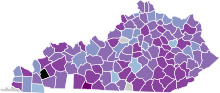 COVID-19 rolling 14day Prevalence in Kentucky by county.svg