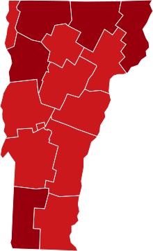COVID-19 Prevalence in Vermont by county.svg