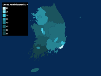 South Korea Doses Given by Province map per population (as of 1st of July).png