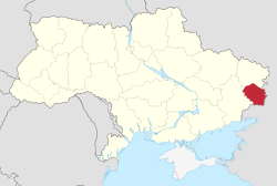 Controlled territory of Luhansk People's Republic in Ukraine prior to Russian invasion