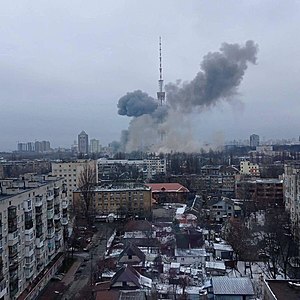 Russian bombardment of telecommunications antennas in Kiev.jpg