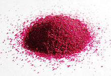 purple pile of power of Cobalt(II)-chloride-hexahydrate