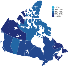 COVID-19 Vaccination Rates in Canada by province.svg