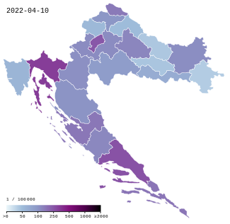COVID-19 Croatia active cases per capita.svg