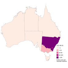 COVID-19 Active Cases in Australia proportional to population.svg