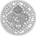 The Great Seal of Ontario featuring the Crown