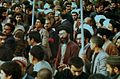 Current Iranian leader, Ali Khamenei in a Revolutionary protest in Mashhad.