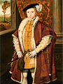Image 2 Edward VI of England Artist: Unknown, probably of the Flemish School A portrait of Edward VI of England, when he was Prince of Wales. He is shown wearing a badge with the Prince of Wales's feathers. It was most likely painted in 1546 when he was eight years old, during the time when he was resident at Hunsdon House. Edward became King of England, King of France and Edward I of Ireland the following year. He was the third monarch of the Tudor dynasty and England's first ruler who was Protestant at the time of his ascension to the throne. Edward's entire rule was mediated through a council of regency. He died at the age of 15 in 1553. More selected portraits