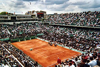 Court central du stade Roland-Garros.