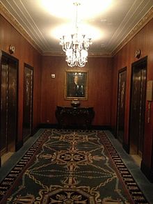 The Waldorf-Astoria's elevator lobby