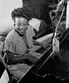 Image 14 Mary Lou Williams Photograph credit: William P. Gottlieb; restored by Adam Cuerden Mary Lou Williams (May 8, 1910 – May 28, 1981) was an American jazz pianist, arranger, and composer. She wrote hundreds of compositions and arrangements and recorded more than one hundred records. Williams wrote and arranged for Duke Ellington and Benny Goodman, and she was friend, mentor and teacher to numerous other jazz musicians. The second of eleven children, she was born in Atlanta, Georgia, and grew up in the East Liberty neighborhood of Pittsburgh, Pennsylvania. A young musical prodigy, she taught herself to play the piano at the age of three. This photograph of Williams at the piano was taken by William P. Gottlieb around 1946. More selected pictures