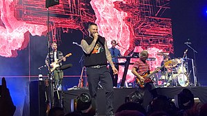 Maroon 5 performing in 2019