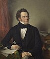 Image 161875 oil painting of Franz Schubert by Wilhelm August Rieder, after his own 1825 watercolor portrait (from Classical period (music))