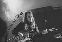 Andy Shauf performing on stage