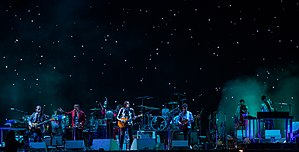 Arcade Fire performing live in 2014