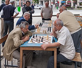 Men playing chess, Kutaisi 2014