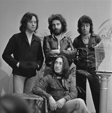 10cc in 1974 (clockwise, from top left): Eric Stewart, Kevin Godley, Graham Gouldman, Lol Creme