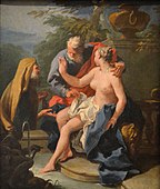 Susanna and the Elders; by Giambattista Pittoni; 1720; oil on panel; 37 × 46cm