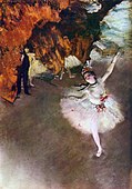 Danseuse sur la scène; by Edgar Degas; pastel; 58 × 42cm